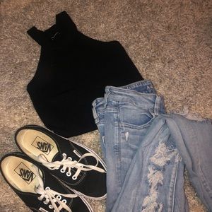 RARE Brandy Melville black high neck tank top!!😍